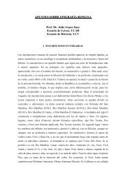 APUNTES SOBRE EPIGRAFÃA ROMANA Prof. Dr. Julio LÃ³pez Saco ...