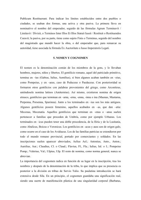 APUNTES SOBRE EPIGRAFÃA ROMANA Prof. Dr. Julio LÃ³pez Saco ...