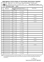 west bengal state council of vocational education & training - wbscvet