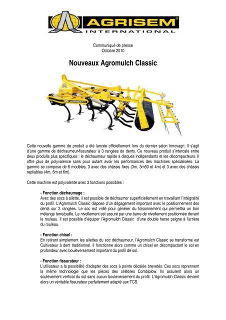 Nouveaux Agromulch Classic