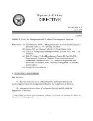DoD Directive 4650.1, June 8, 2004