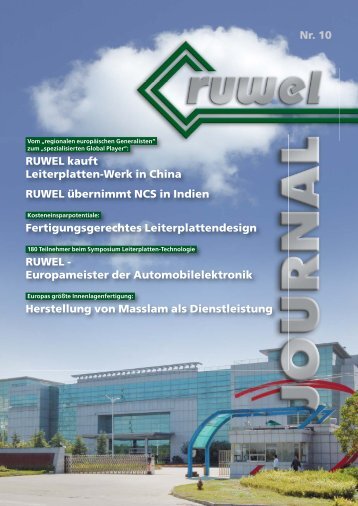 Aus den RUWEL-W erken - RUWEL International GmbH
