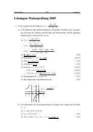 Lösungen Maturprüfung 2005