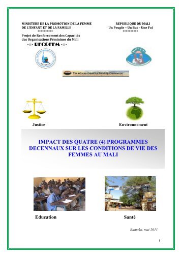 programmes decennaux sur les conditions de vie des ... - RECOFEM