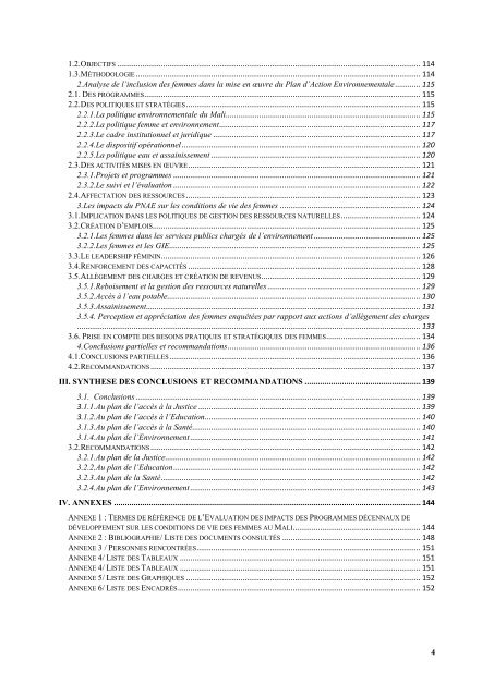 programmes decennaux sur les conditions de vie des ... - RECOFEM