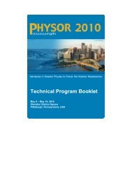 View Final Program Book - Physor 2010