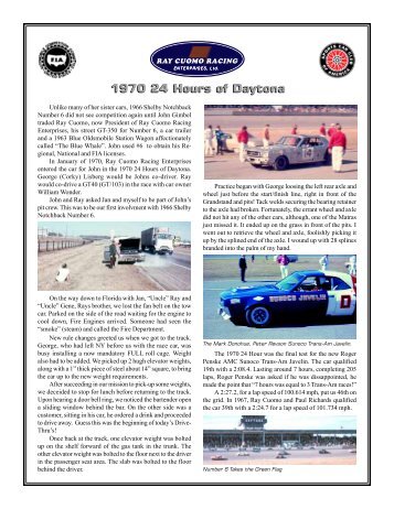 Daytona Highlights 1970 - 1966 Shelby Notchback Mustang