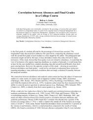 Correlation between Absences and Final Grades in a College Course