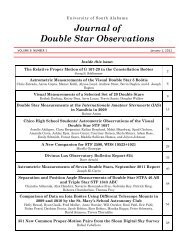 Journal of Double Star Observations - JDSO.org