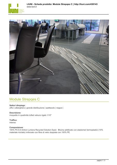 Scarica la scheda tecnica della linea prodotto MODULE ... - Infobuild