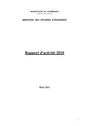 Examen corrigé Rapport annuel 2010 Ministère des affaires ...