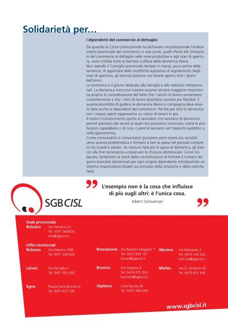 Congresso provinciale - SGB - CISL