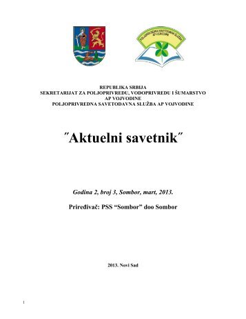 aktuelni savetnik broj 03/2013 - savetodavstvo