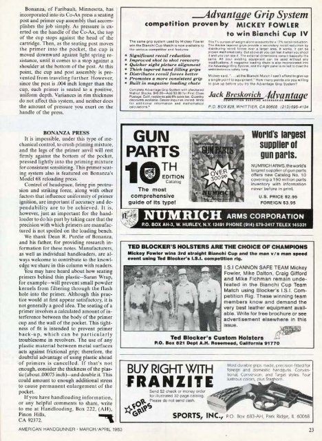 March/April 1983 - American Handgunner