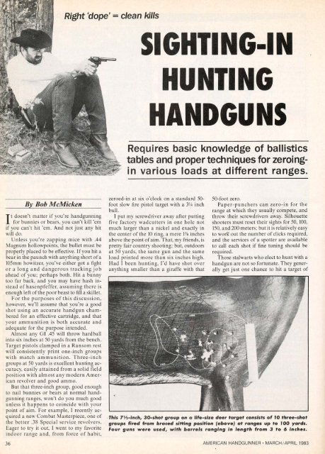 March/April 1983 - American Handgunner