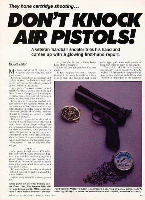 March/April 1983 - American Handgunner