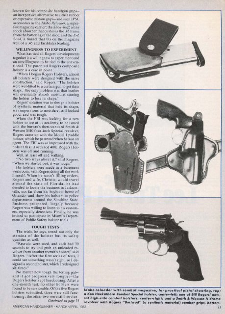 March/April 1983 - American Handgunner