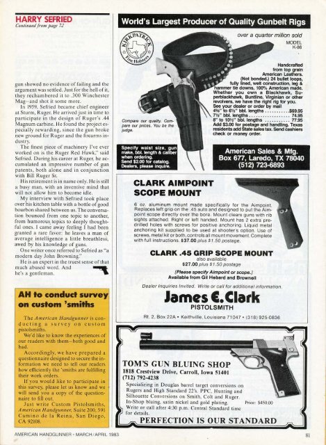 March/April 1983 - American Handgunner