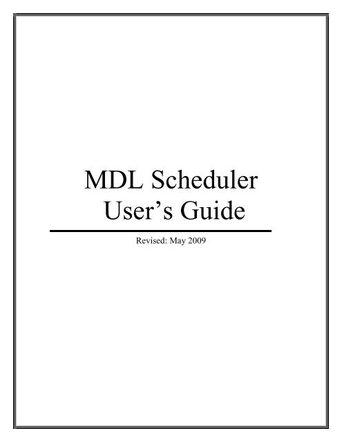 MDL Room Request User Guide