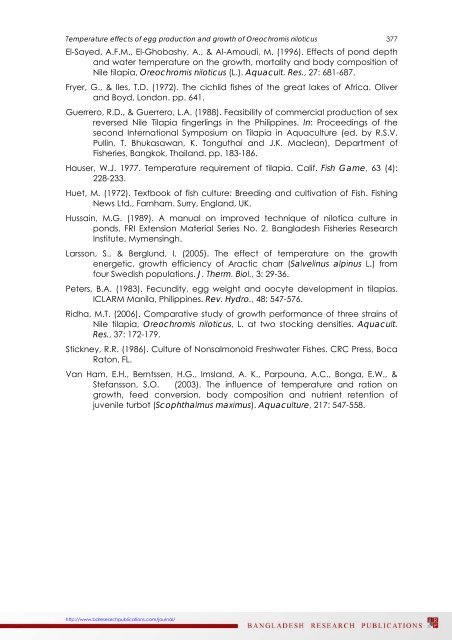 EFFECTS OF TEMPERATURE ON THE EGG PRODUCTION AND ...