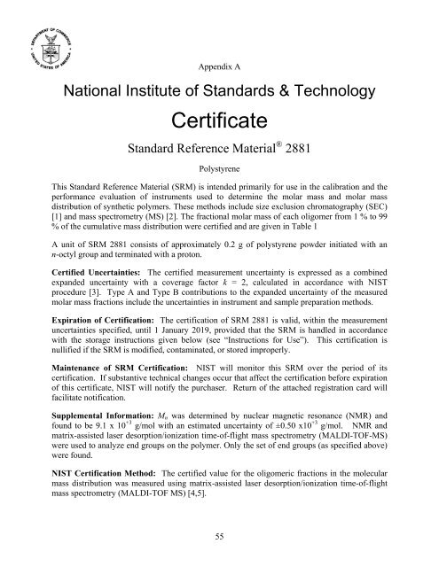 Standard Reference Material 2881 - National Institute of Standards ...