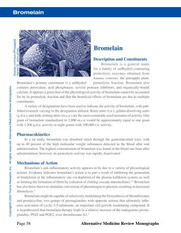 Bromelain Monograph - Anaturalhealingcenter.com