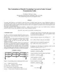 The Calculation of Sheath Circulating Current in Under Ground ...