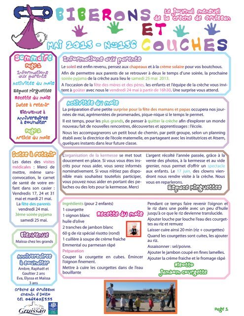 Biberons et couches PDF - Gruissan