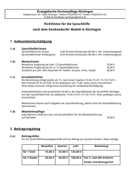 Richtlinien fÃ¼r die Sprachhilfe nach dem Denkendorfer Modell in ...