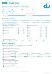 Application form â Business Fixed Services - Du