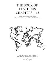 THE BOOK OF LEVITICUS CHAPTERS 1-15 - word4world.com