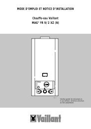 Chauffe-eau Vaillant MAGÂ® FR 9/2 XZ (N) MODE D'EMPLOI ET ...