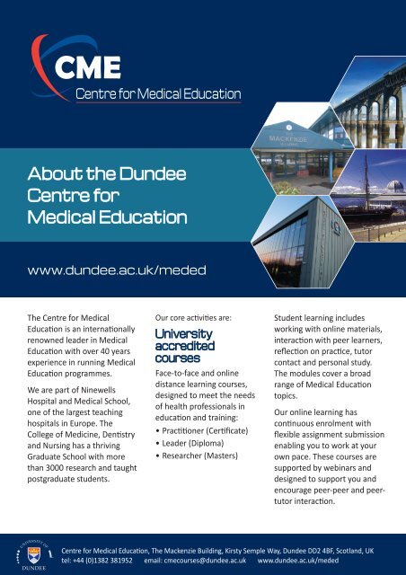 About the Dundee Centre for Medical Education - School of Medicine