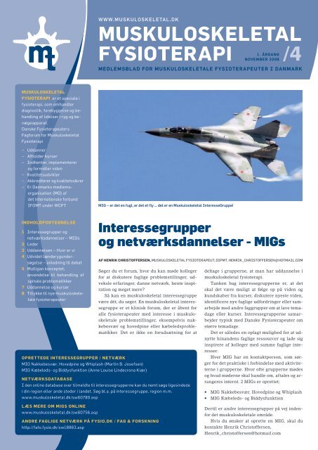 Muskuloskeletal Fysioterapi 2008 - 4 (pdf) - Fagforum for ...