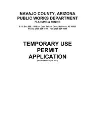 TEMPORARY USE PERMIT APPLICATION - Navajo County