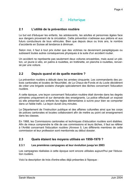 Document - Police de la ville de Neuchâtel