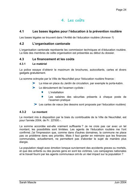 Document - Police de la ville de Neuchâtel