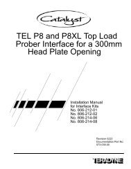 TEL P8 and P8XL Top Load Prober Interface for a ... - Zzybot.net