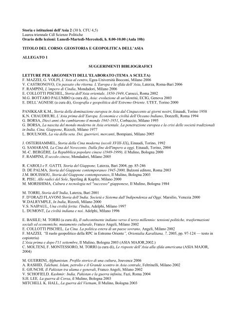 bibliografia elaborato.pdf - Scienze Politiche