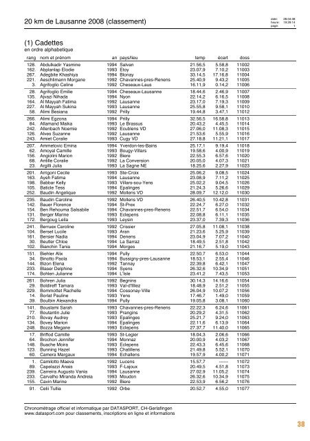 Journal des résultats [PDF - 6'303 ko] - 20 km de Lausanne