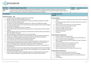 job description for application support