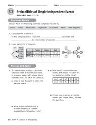 5.3 Probabilities of Simple Independent Events