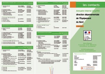 Organigramme de la Direction DÃ©partementale de l'Equipement