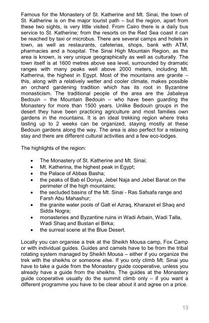 Mt. Sinai (Jebel Musa) and the Safsafa basins - Discover Sinai