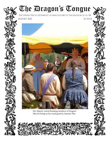 DT- August 2012.pdf - The Barony of Dragon's Mist - Society for ...