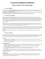 Dura Contract Clic General Installation Guidelines Centura Dura Contract Clic General Installation