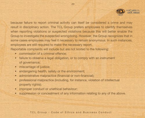 TCL Group's Code of Ethics and Business Conduct (3.89 MB PDF)