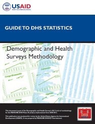 Demographic and Health Surveys Methodology - Measure DHS