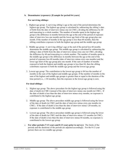 Demographic and Health Surveys Methodology - Measure DHS