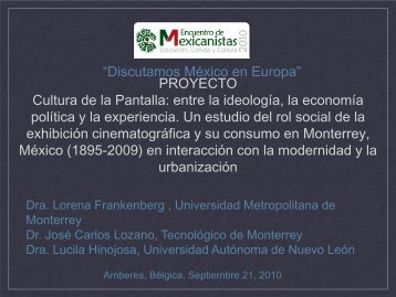 PROYECTO Cultura de la Pantalla: entre la ideologÃ­a, la economÃ­a ...